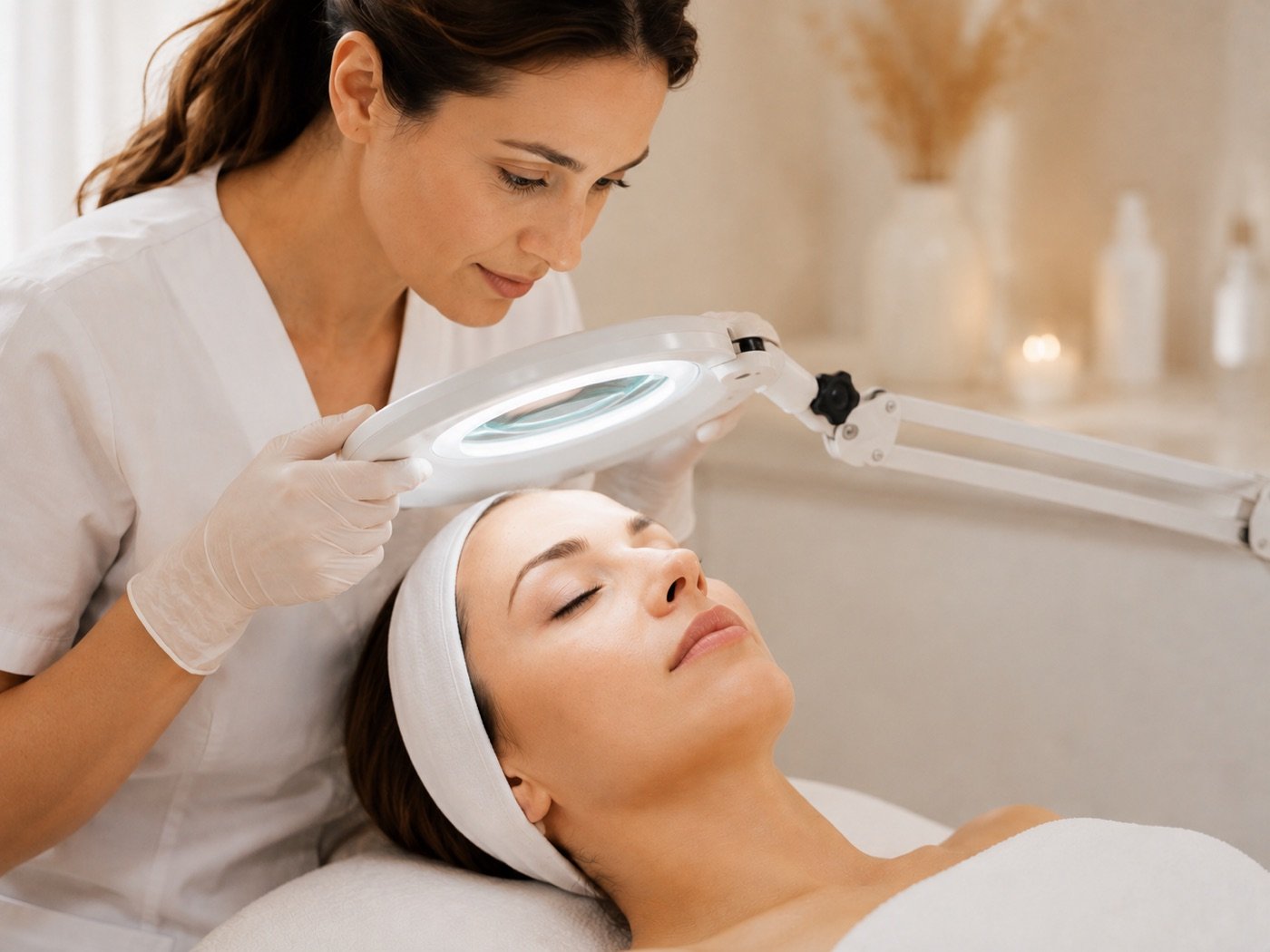 Hautanalyse vor der Produktempfehlung bei Body Couture